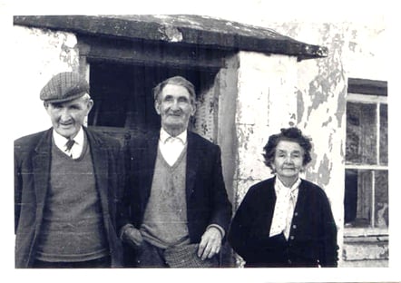 Left to right: John, Brian and Biddy Maguire (Photo Robin Morton)